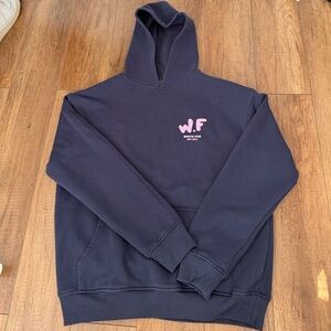 White Fox Navy Hoodie with Pink Logo (The New Standard Oversized Hoodie)